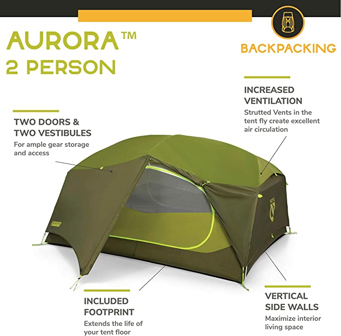 nemo aurora 2p tent NEMO Aurora 2 Person Tent – Great Outdoor Provision Co