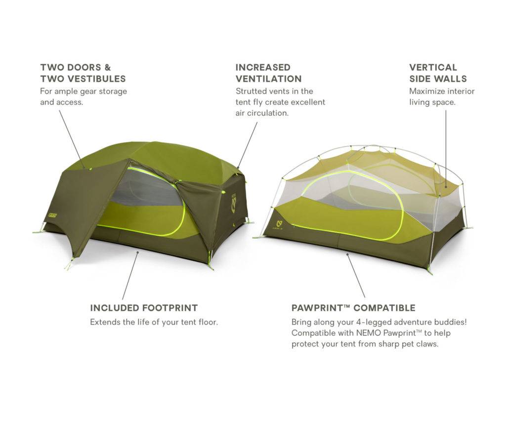 nemo tent 3 person NEMO Aurora 3 Person Tent – Great Outdoor Provision Co